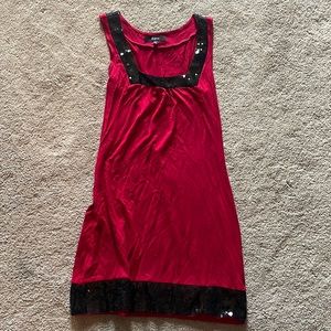 Express red dress with sequin detailing